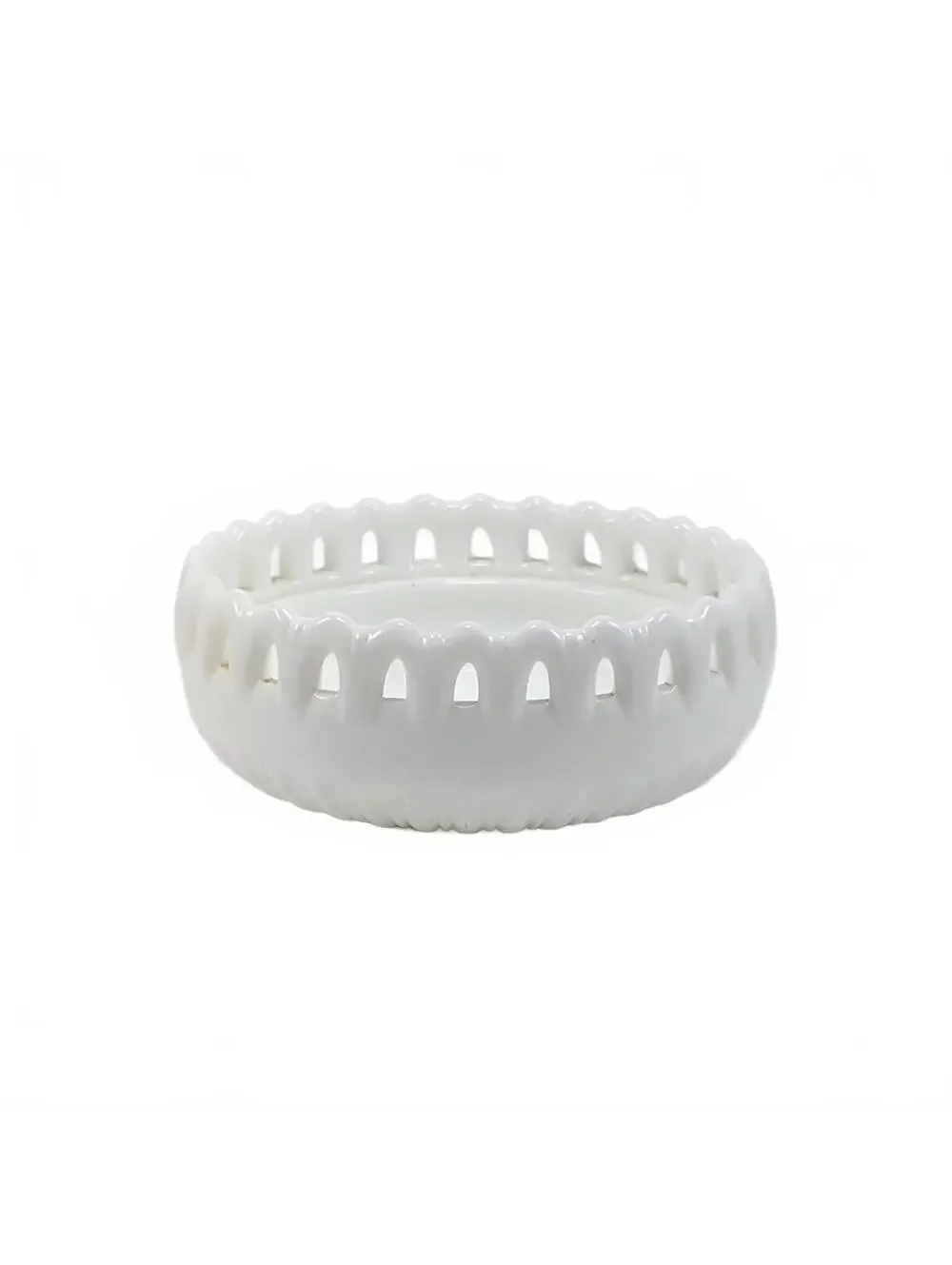 Vtg Fostoria Randolph Milk Glass Bowl